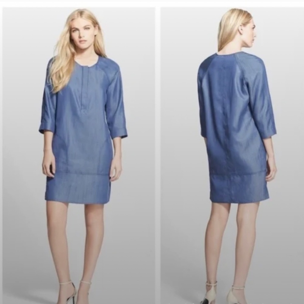 NWOT Vince gorgeous, chambray lyocell dress 65 firm